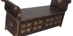 STORAGE BENCH SOFA IN BRASS WORK