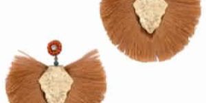 GOLD METAL FRINGES EARRING