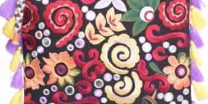 Multi-Colour Embroidery Ziptop