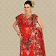 Red Net A-Line Lehenga Choli with Dupatta