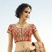 Pink-Red Pure Silk Heavy Embroidery Work Designer Bridal Lehenga