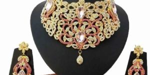 Zircon Design Handmade Gold Plated Jewelry Necklace