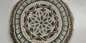 Printed Cotton Round Cushion