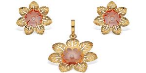 Italian Gold Pendant Set