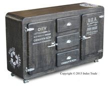 Fridge Rough Mango Industrial Sideboard