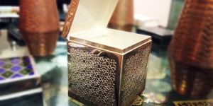 Silver Plated Metal Storage Box