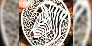 Zebra Design Metal Bookmark
