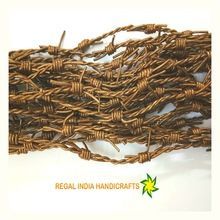 Copper Barbwire Leather Cord