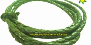 Military Green Braided Leather Cords