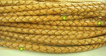 Yellow Braided Bolo Leather Cord