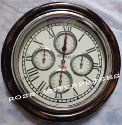 World Time Clock Collectible Vintage Wall Clock