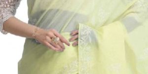 Lemon Cotton Saree with Blouse