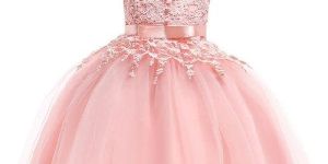 Embroidered Girls Gown