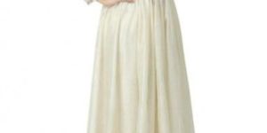 White Satin Embroidery Ceremony Anarkali Salwar Kameez