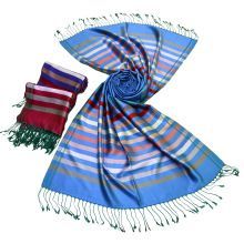 Striped Silk Wool scarF