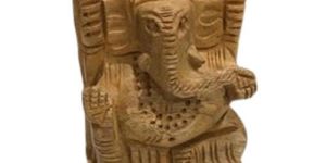 Wooden Ganesh Statue