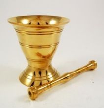 DESIGNER BRASS MORTAL WITH PASTEL