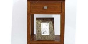 Modern Teak Wood Straight Line Side Table