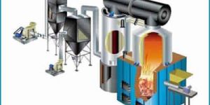 Vertical Four Pass F.B.C Fired Hot Water Boiler