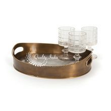 Indian Style Antique Brass Service Tray