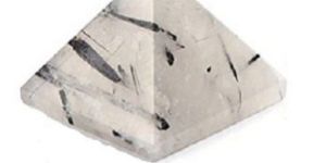 Tourmaline Quartz Stone Pyramid