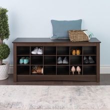 WOOD STORAGE ENTRYWAY BENCH