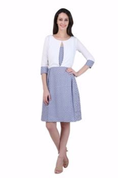 Poly Crep Mid Length Dress