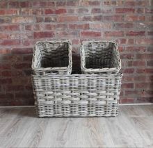 Wicker Basket Two Section