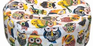 OWL PRINTED FILLED POUF