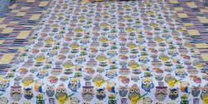 OWL SCREEN PRINTED BED SHEET