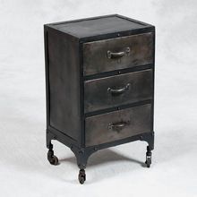 Iron Metal 3 Drawer Living Room Cabinet