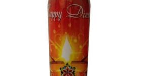 Red Printed Meena Copper Bottle