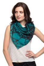 Pure Silk Green Square Scarf