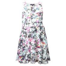 White Flowers Chiffon Girls Dress