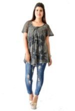 Women's Rayon Top With Georgette Sleeves