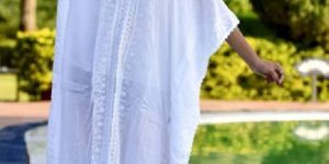 White Embroidered Kafta