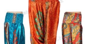 Women Mulicolored Flowers Design Harem Capri Pant