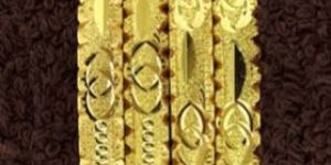 6MM DIE GOLD Plated Bangles