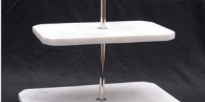 Rectangle Marble Cake Stand