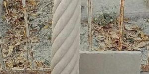 Sand Stone Ralling Pillor