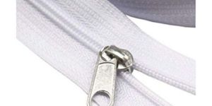 White Nylon Coil Zippers
