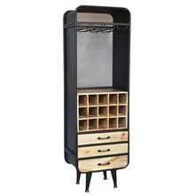 Wooden Iron Bottle Stand