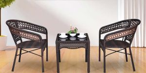 Metal Table Chair Set