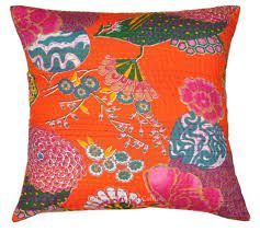 Kantha Stitch Cushion Cover
