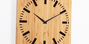 Bamboo Square Wall Clock