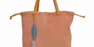Suede Leather Tote Bag