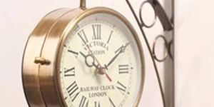 Iron Wooden Wall Clock