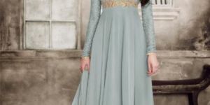 Sparky Grey Anarkali Salwar Suit