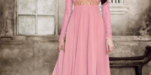 Sparky Pink Anarkali Salwar Suit