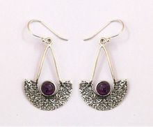 Silver Gemstone Earring